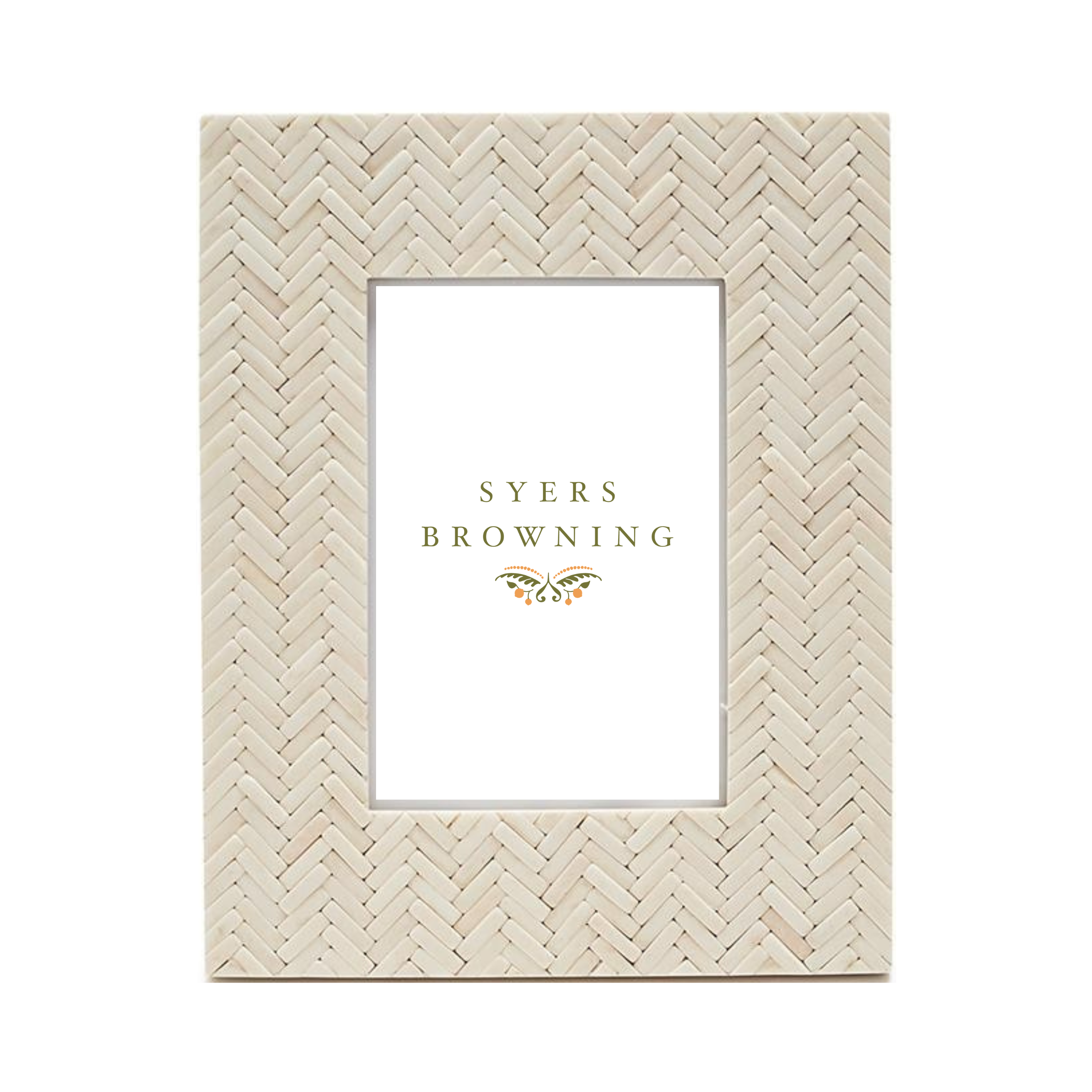 Bone Basketweave Pattern Photo Frames