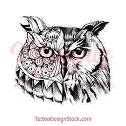 Ongebruikt Owl mandala tattoo design digital download – Tattoos.download TT-48
