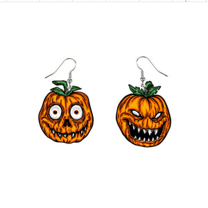 Halloween Earrings Smiley Pumpkin Earrings