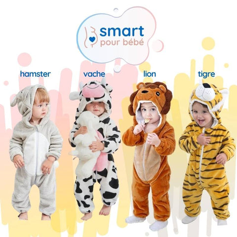 Combi pyjama animaux smart pour bébé mignon