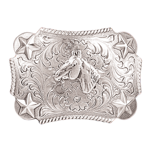 Youth Rectangle Horse Head Belt Buckle