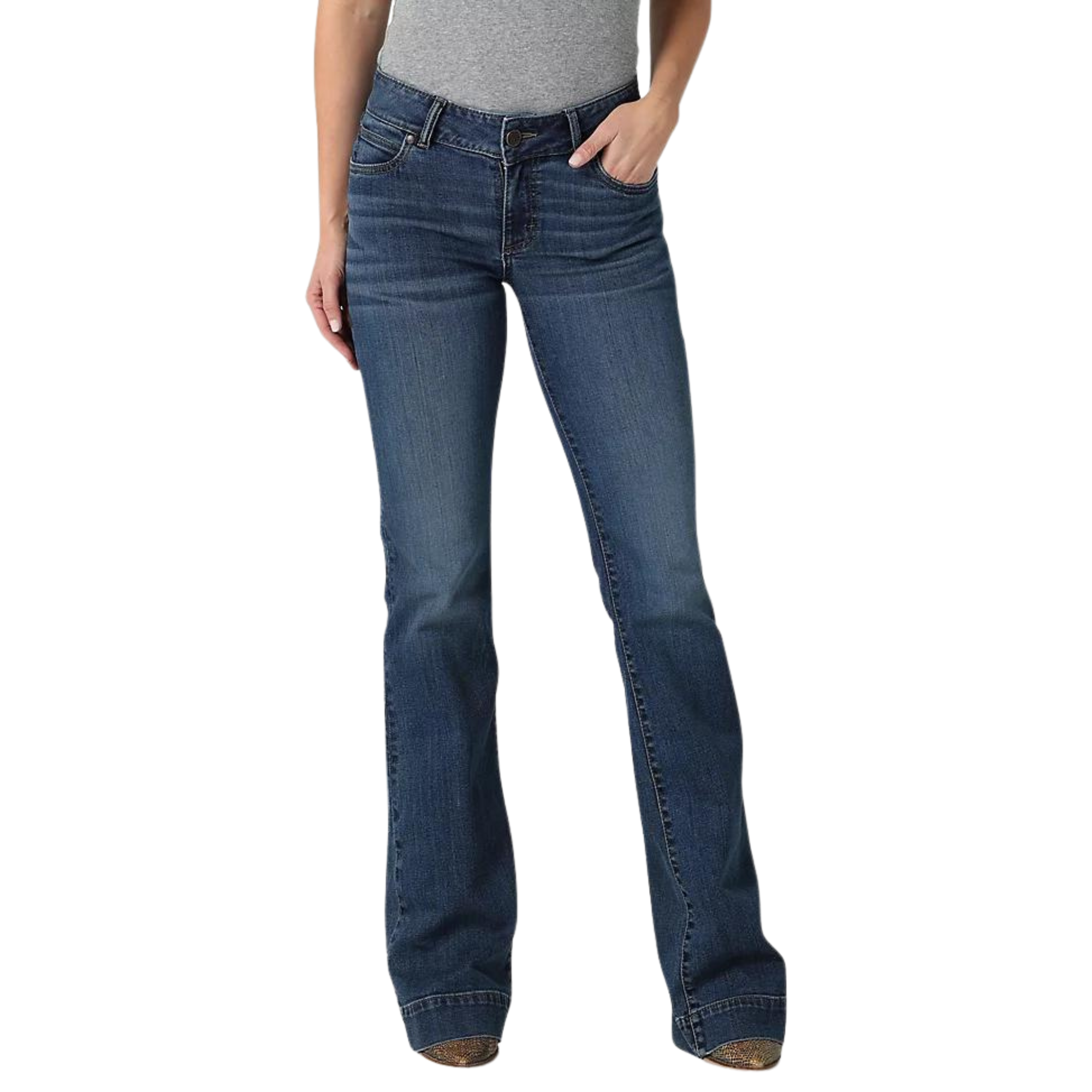 High-Waist Denim Trousers | Talbots