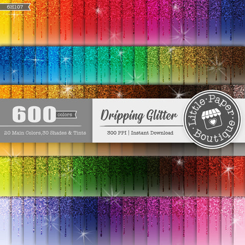 Classic Rainbow Glitter Paper