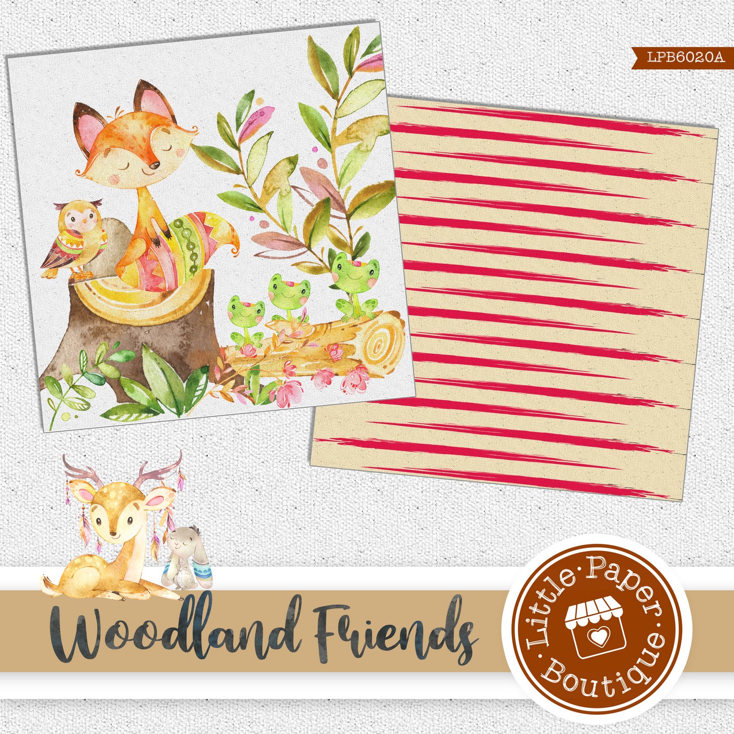 Download Woodland Friends Digital Paper Lpb6020a Little Paper Boutique