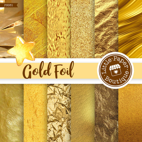 Gold Foil Digital Paper: gold DIGITAL Paper Metallic Gold Digital Paper  Gold Paper Gold Backgrounds Digital Gold Foil Paper 