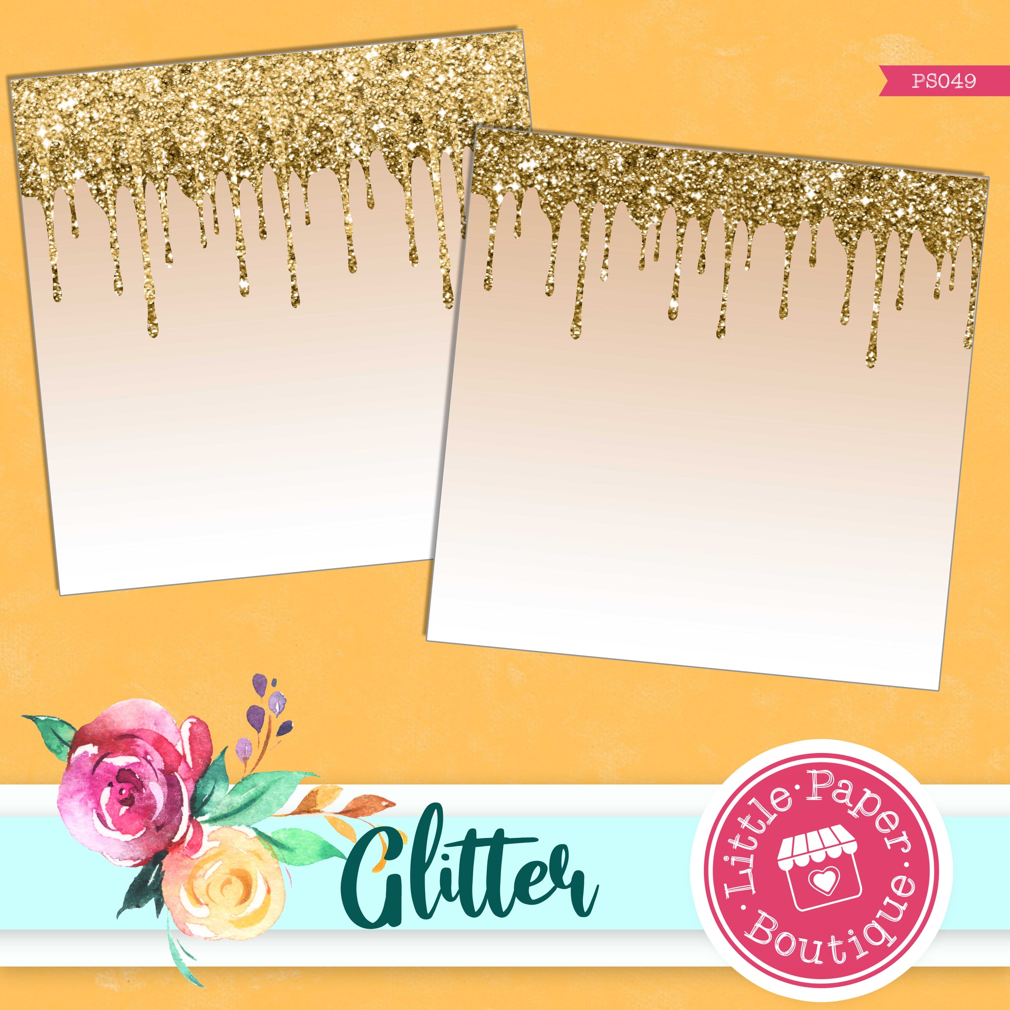 Download Dripping Glitter Digital Paper Ps049 Little Paper Boutique