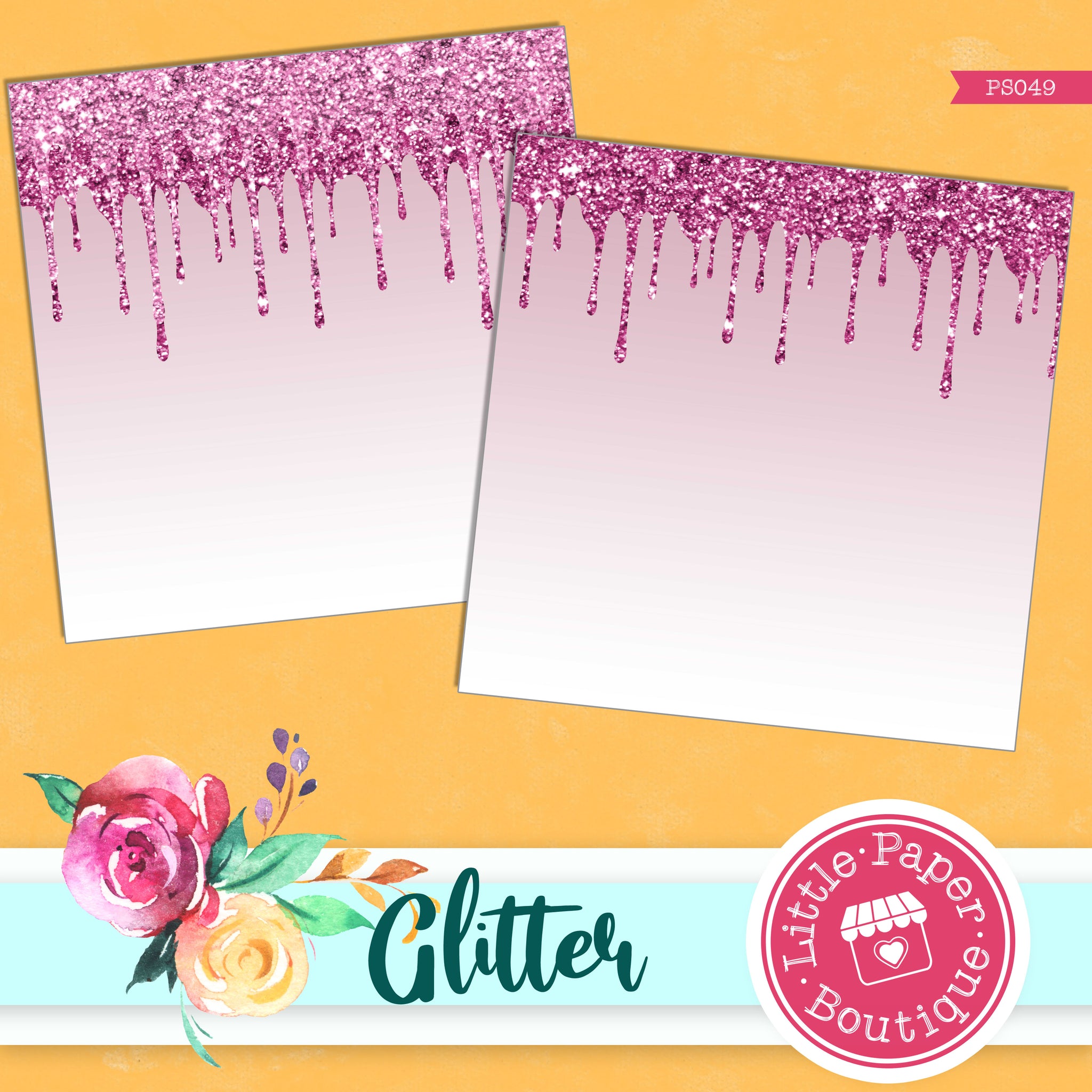 Download Dripping Glitter Digital Paper Ps049 Little Paper Boutique