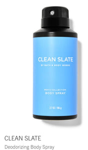 Clean slate body spray