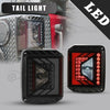 LED Taillights for 07-18 Jeep Wrangler JK Rear Lamps 1 Pair Smoke Lens