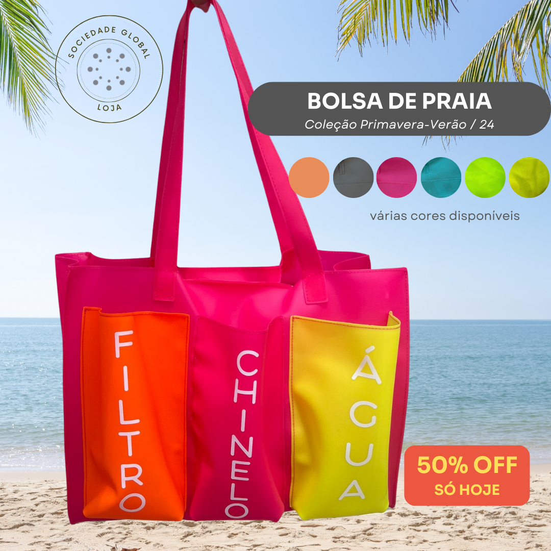 BOLSA de PRAIA de Silicone - COMPRANDO HOJE GANHE NECESSAIRE E CHAVEIR –  Sociedade Global