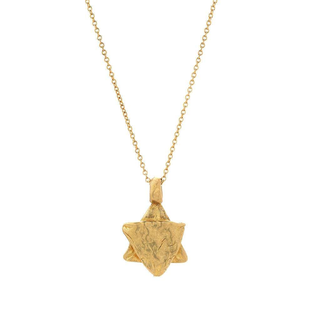 14K Solid Yellow Gold Star of David Pendant Necklace – ASSAY