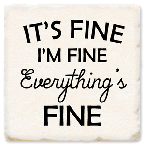 Everything's Fine Ceramic Coaster - Bird House on the Greenway