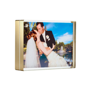 Original Magnet Frame - Gold Edge - 4X4 - Paper + More
