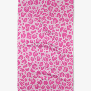 Pink Leopard Kitchen Tea Towel - Paper + More