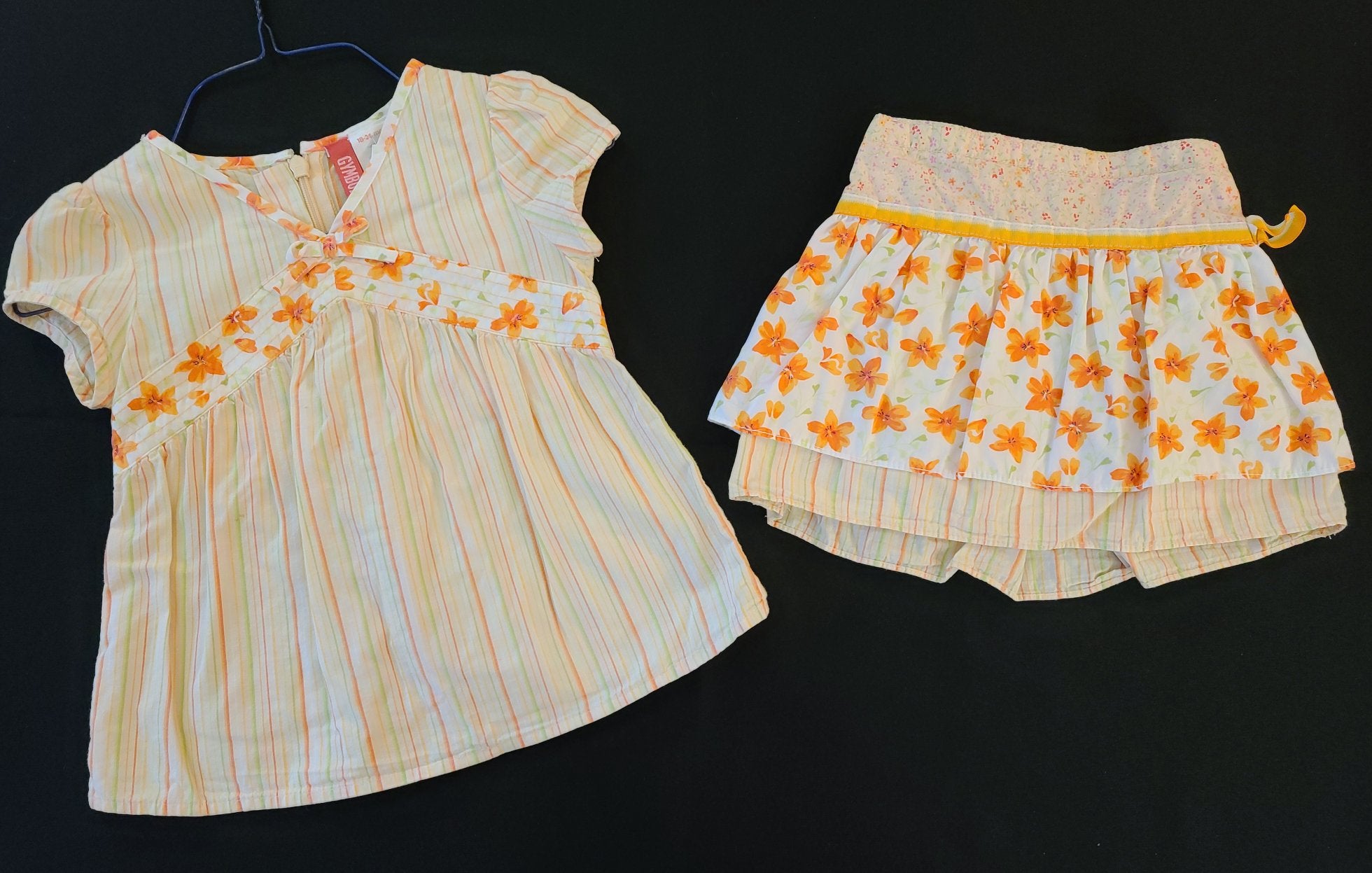 GYMBOREE 2 pc set - shirt & skirt; Infant girls Size 18-24 months