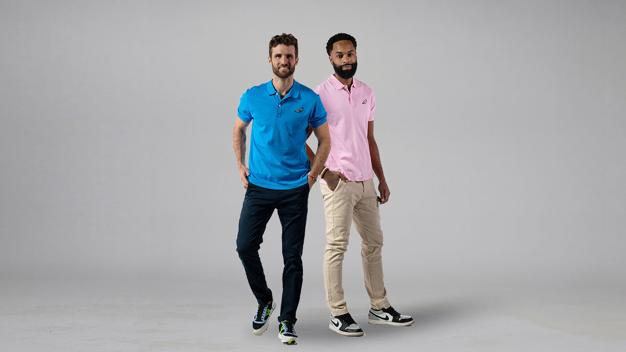 Woodpecker Polo Shirts. High-end Canadian designer polos. Woodpecker cruelty-free polos designed in Canada. Superior quality. Moose Knuckles, Canada Goose, Mackage, Montcler, Will Poho, Willbird, Nic Bayley