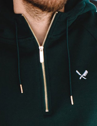 half zip detail vorne zipper