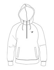 mockup halfzip hoodie