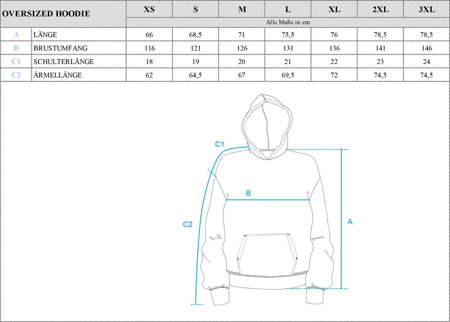 oversized hoodie sizes