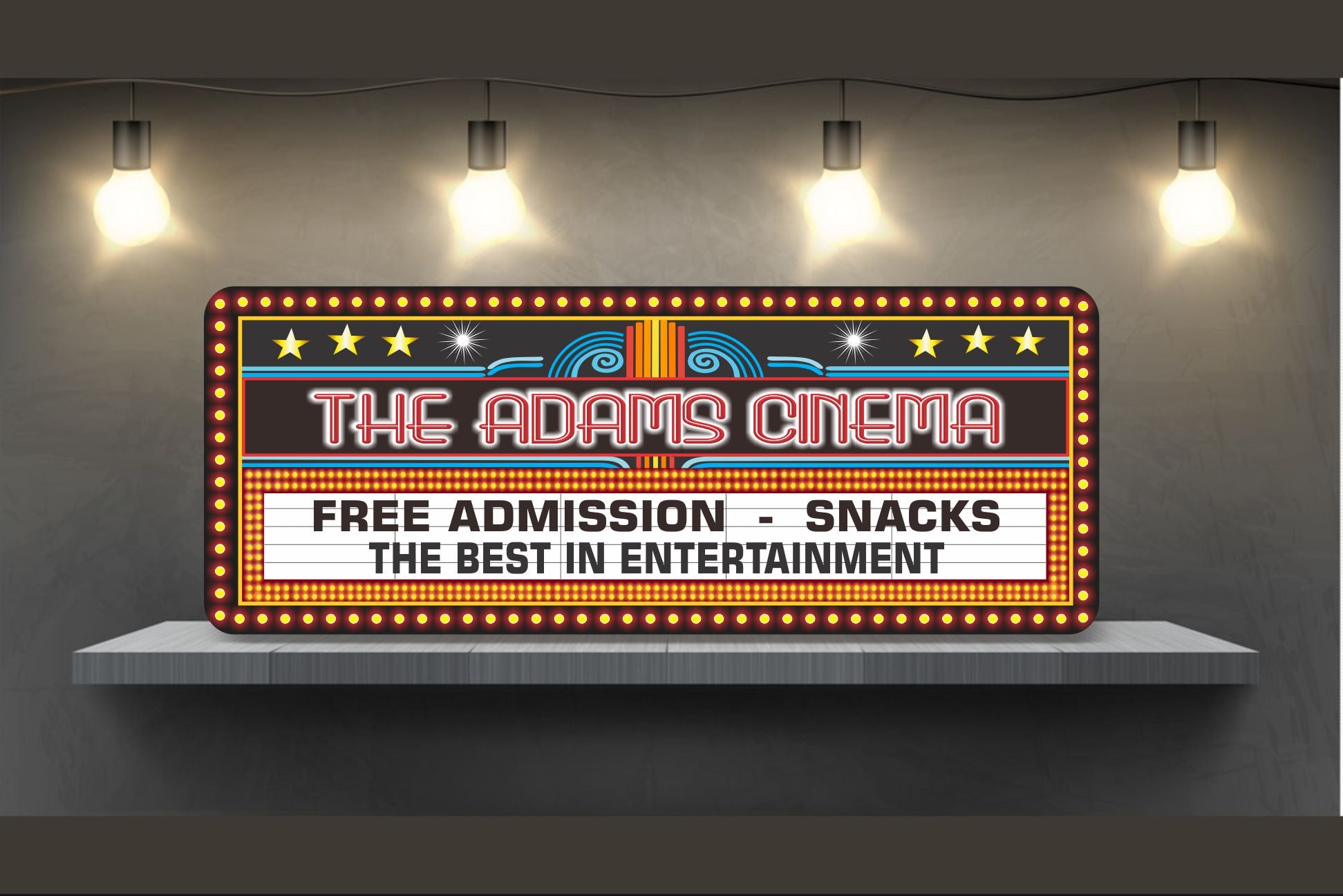 Personalized Home Cinema Sign Movie Marquee Sign Fun Sign Factory