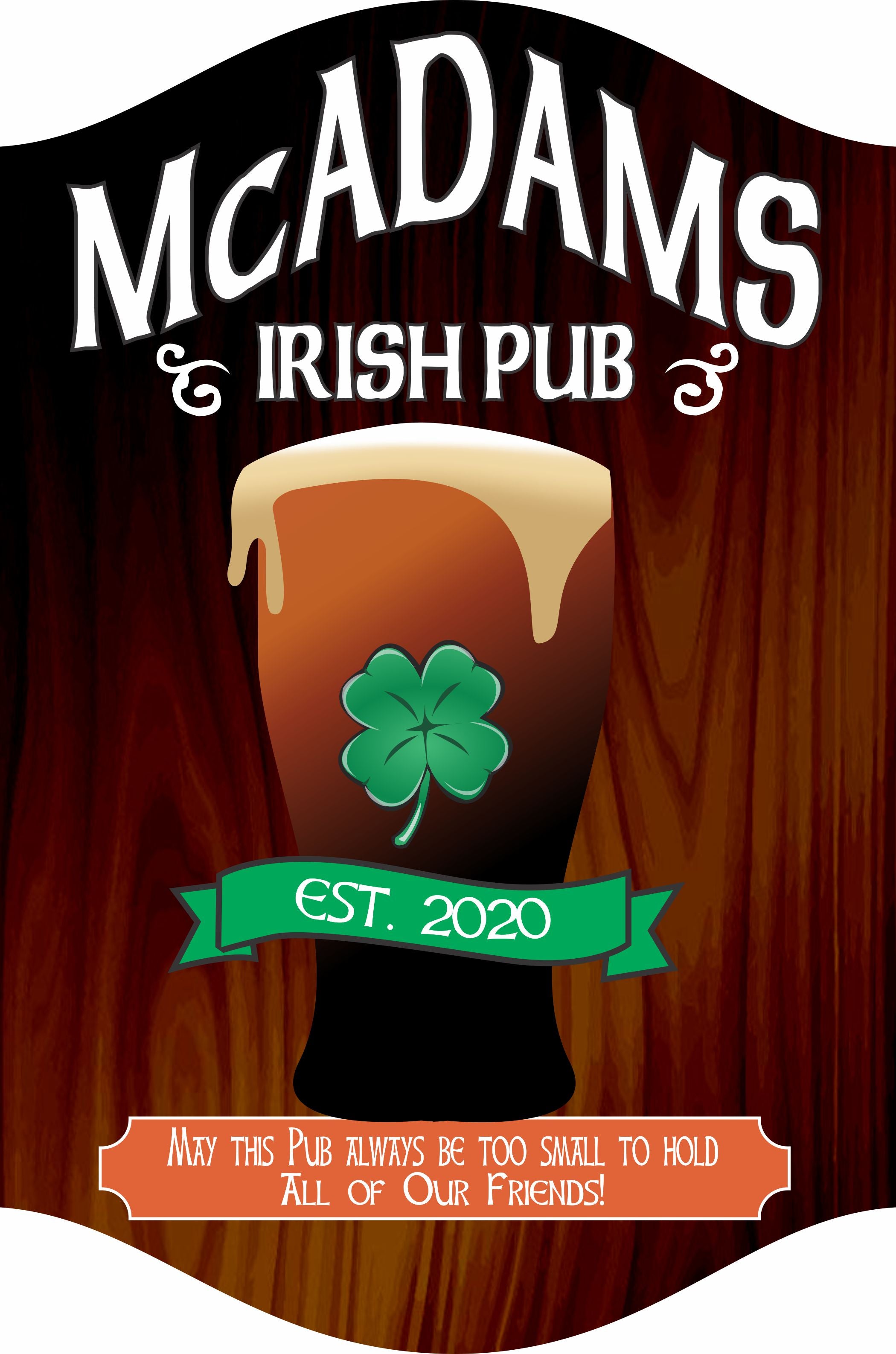 Buy Personalized Irish Pub Sign | Personalized Bar Signs