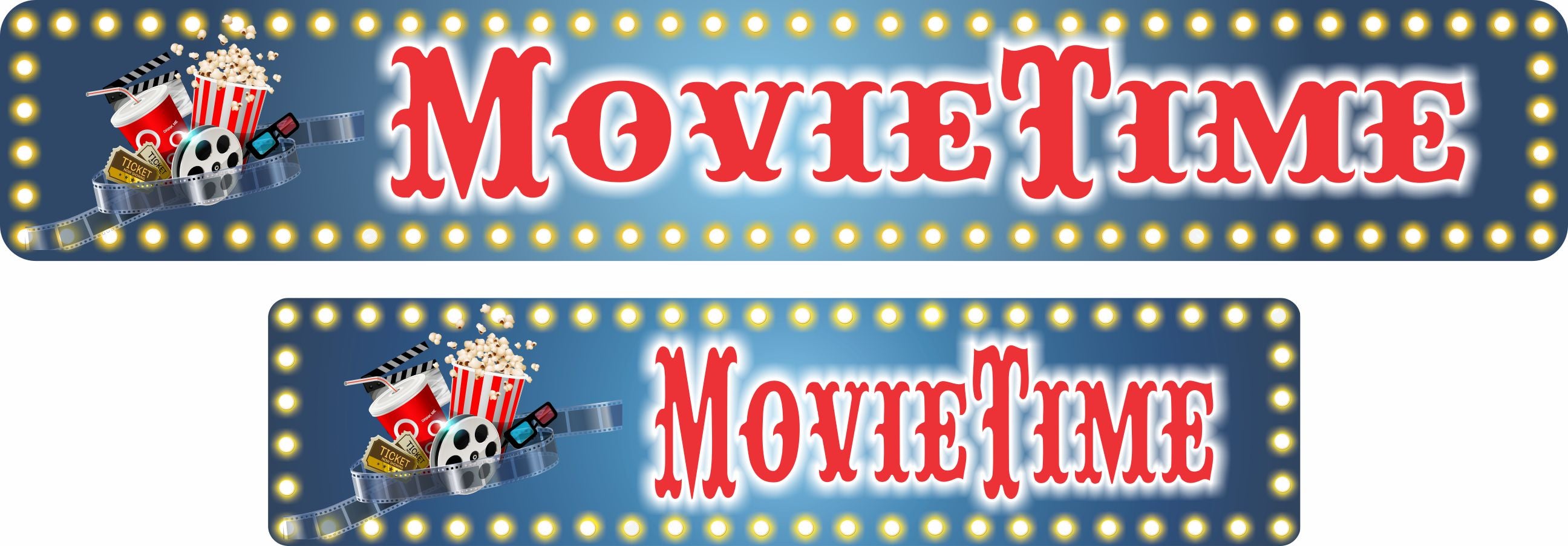 Movie Time Cinema Sign Home Theater Sign Fun Sign Factory