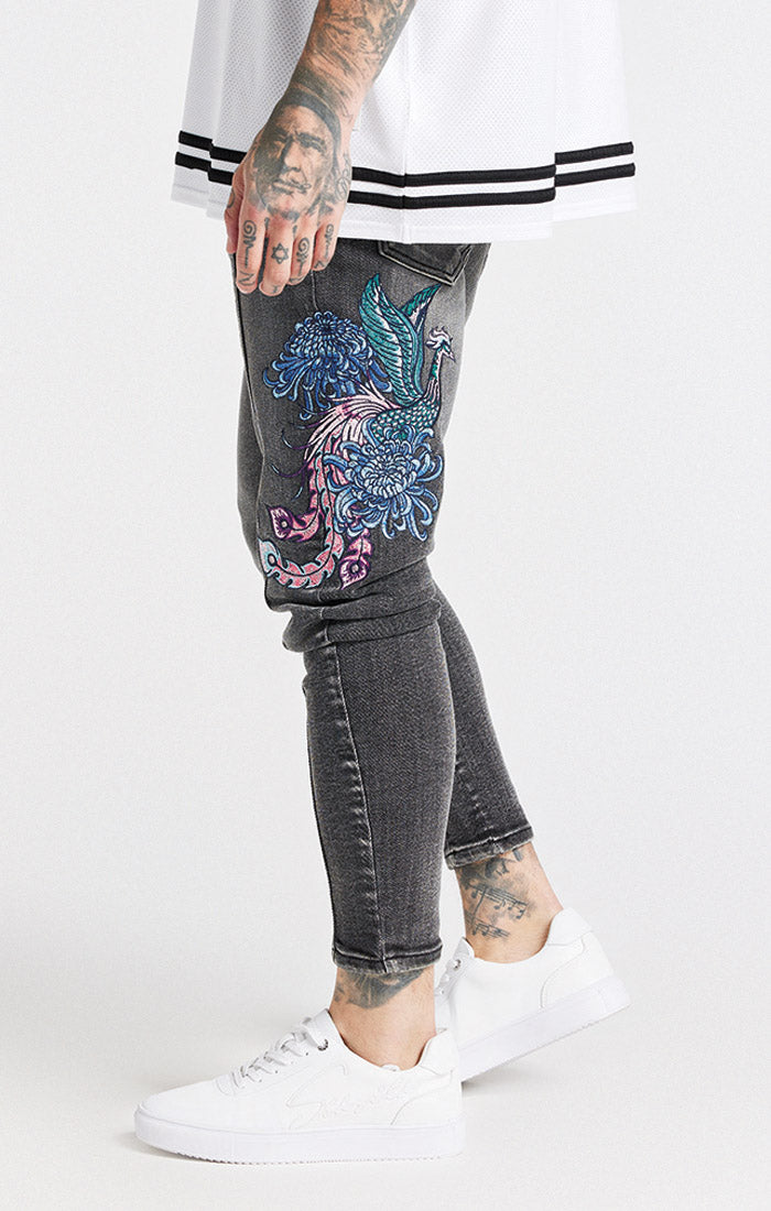 Steve Aoki Drop Crotch Embroidered - Snow Wash