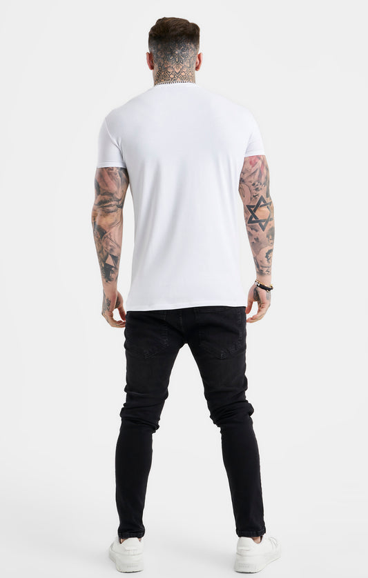 White SikSilk Logo Fit T-Shirt