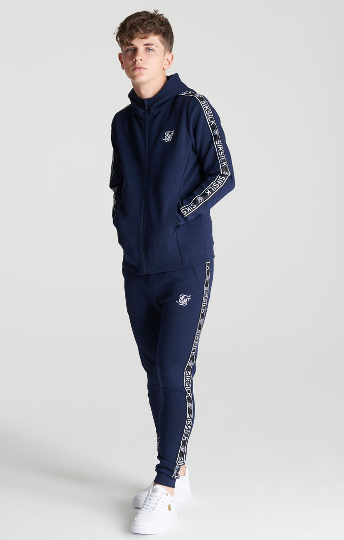 Boys Navy Taped Tracksuit