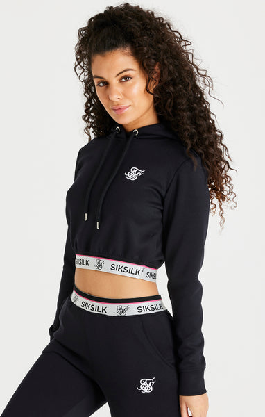 relajado Tigre coser Black Track Top