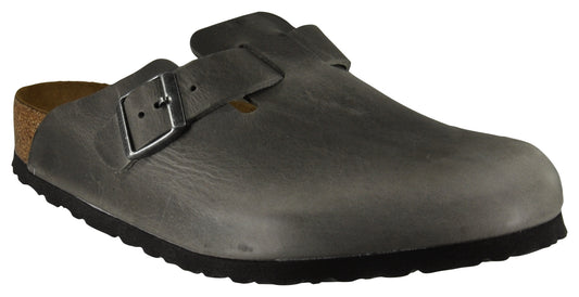 Birkenstock - Boston Oiled-Leather Clogs - Womens - Black