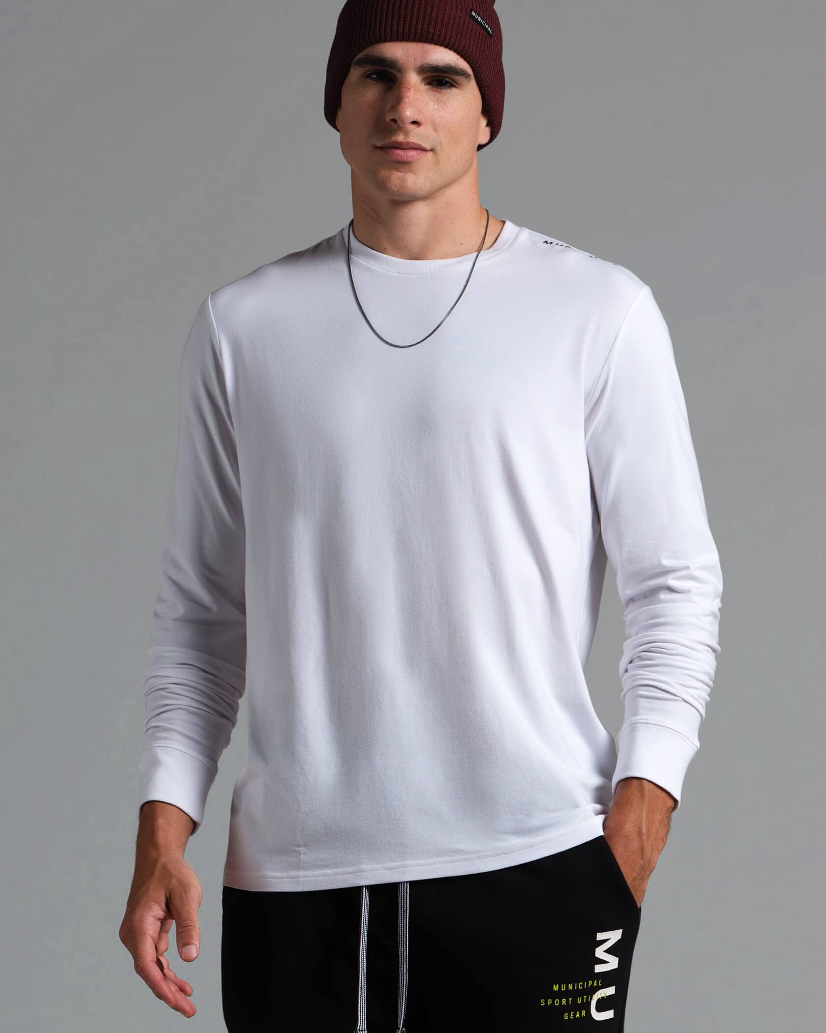 municipal apparel enduro stretch ls t shirt white MMTEE127 front 84fc71e3 2ba0 41be b4fa bb6560157e75