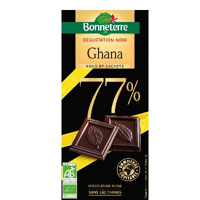 Chocolat Noir Ghana 77% 80g De Ghana
