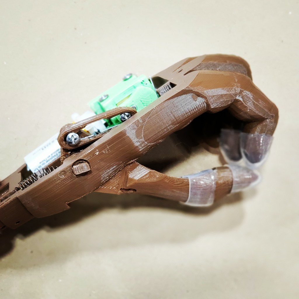 A motorized 3D printed hand created for the e-NABLE Community