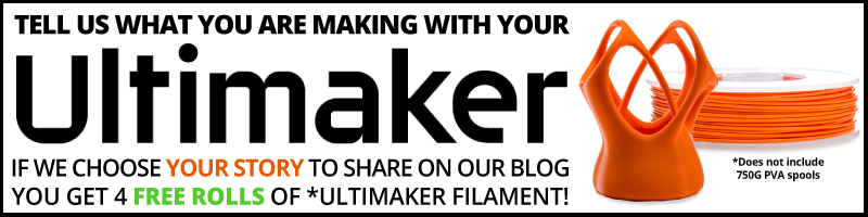 Share your Ultimaker story for a chance to get 4 rolls of free filament!