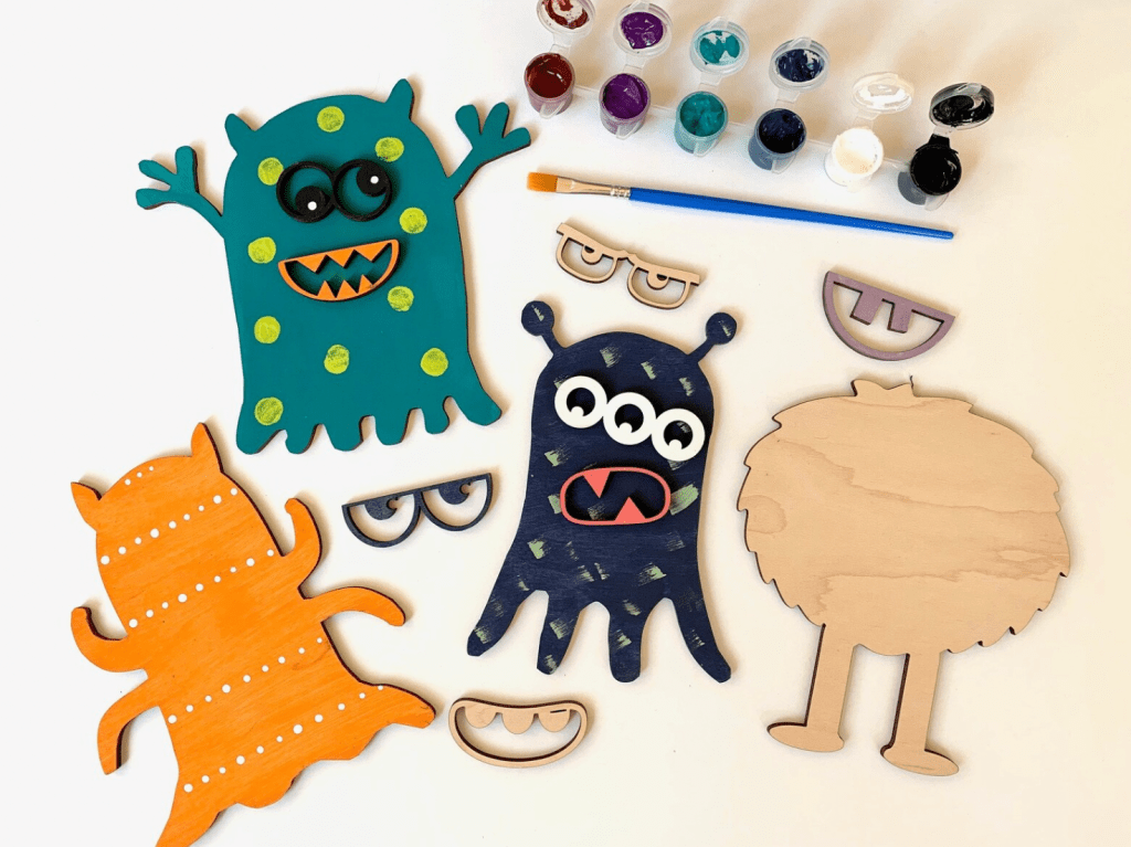 laser cut spooky halloween monsters