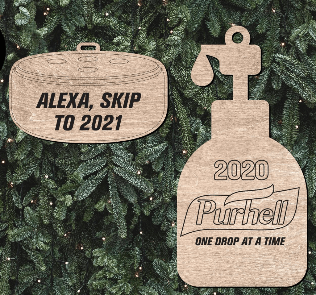 Alexa and Purehell ornaments