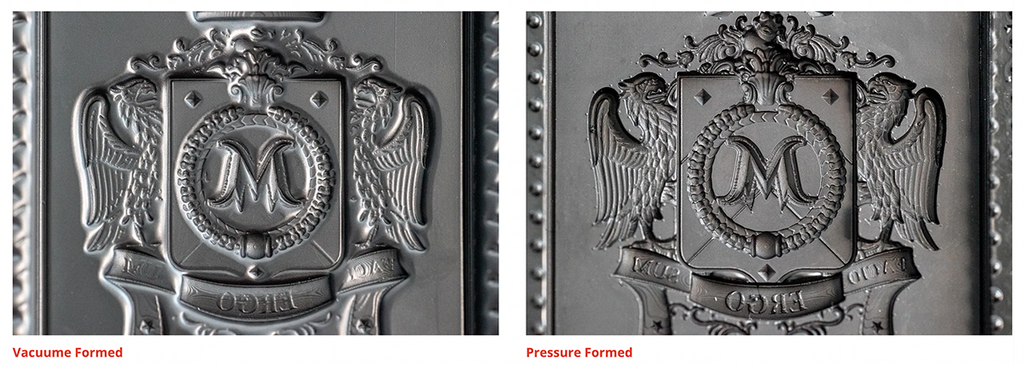 Vacuum formed vs pressure formed samples from the Mayku Multiplier and FormBox