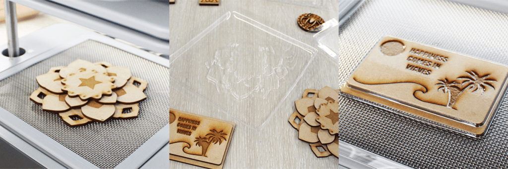 laser cut designs used to make molds on the Mayku FormBox Vacuum Former