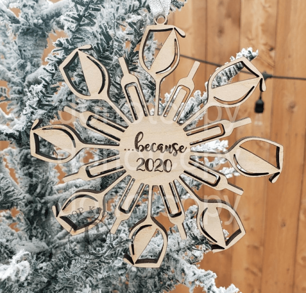 Spilling Wine snowflake ornament