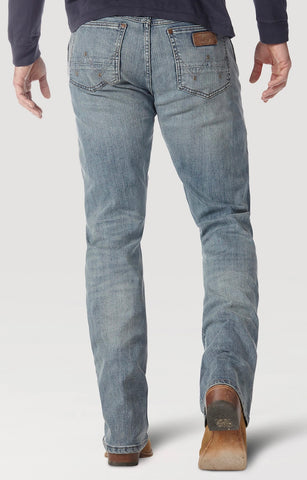 Men's Wrangler Retro Slim Fit Bootcut Jean in Light Stonewash