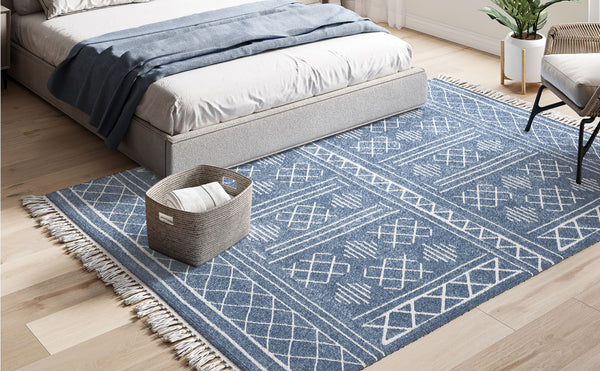 Coastal Modern Boutique Area Rugs Blue Rugs for Living Room Bedroom