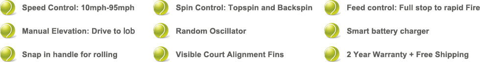 Silent Partner Tennis Ball Machine Comparison Chart