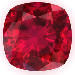 FAB Ruby Cushion Cut - Fire & Brilliance