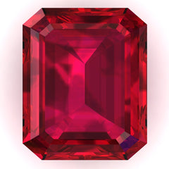 Chatham Ruby Emerald Cut - Fire & Brilliance