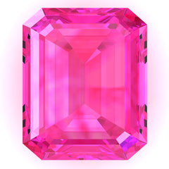 FAB Pink Sapphire Emerald Cut - Fire & Brilliance