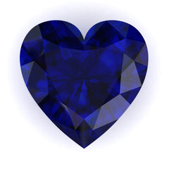 Chatham Blue Sapphire Heart Cut - Fire & Brilliance