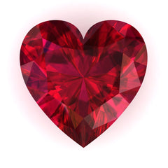 FAB Ruby Heart Cut - Fire & Brilliance