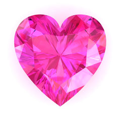 Chatham Pink Sapphire Heart Cut - Fire & Brilliance