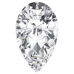 Chatham White Sapphire Pear Cut - Fire & Brilliance